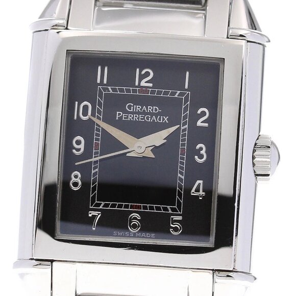 GIRARD PERREGAUX vintage 2589 black Dial Hand Winding Ladies Watch - Picture 1 of 6